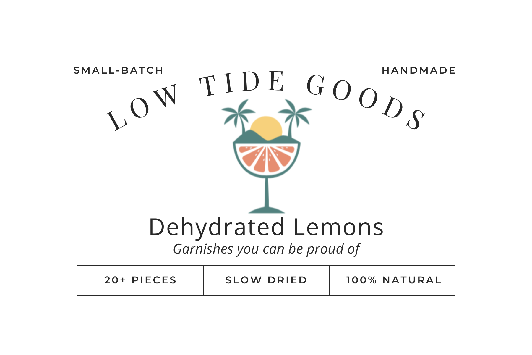 Dehydrated Lemon Garnishes