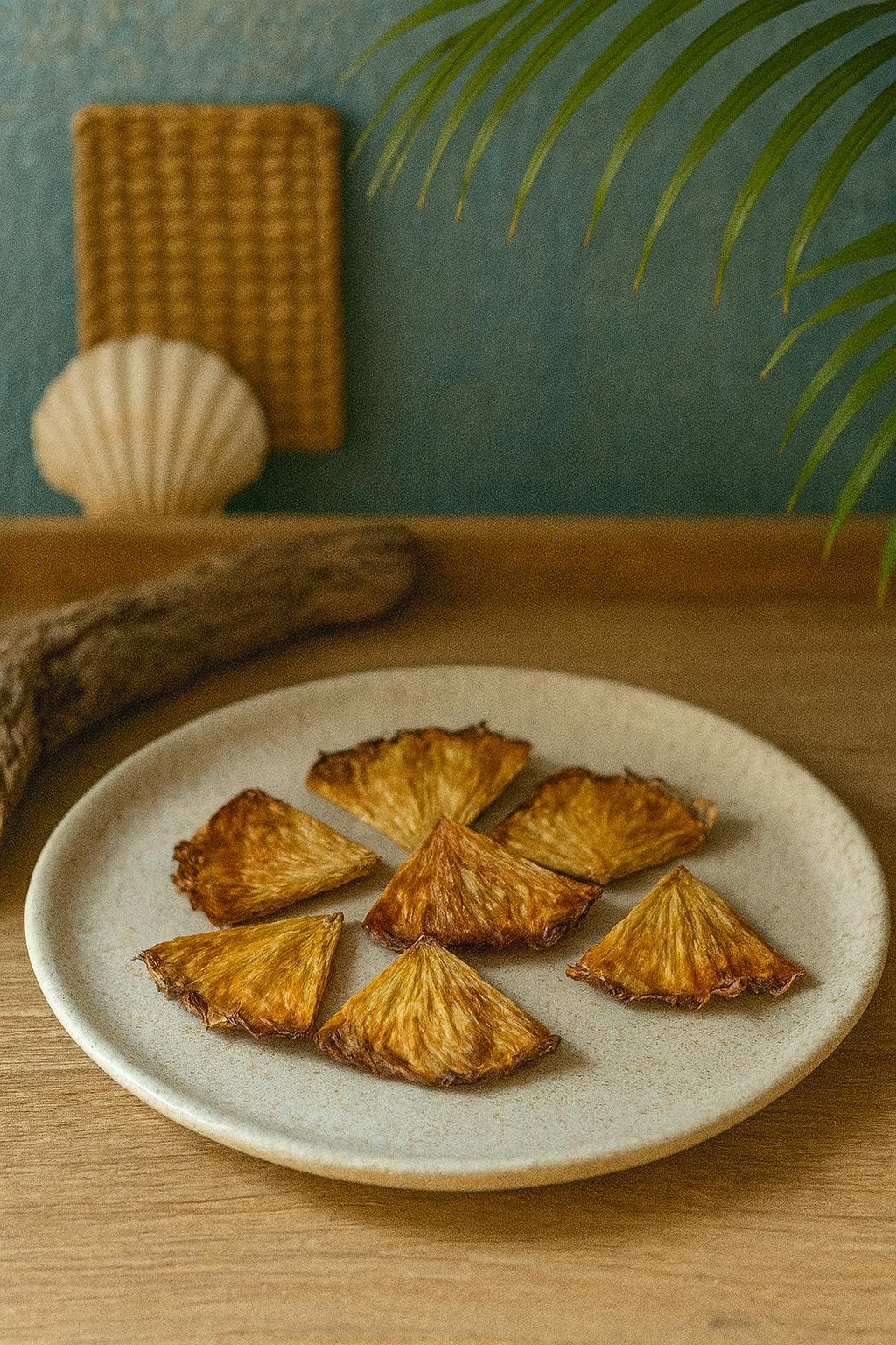 Dehydrated Pineapple Garnishes