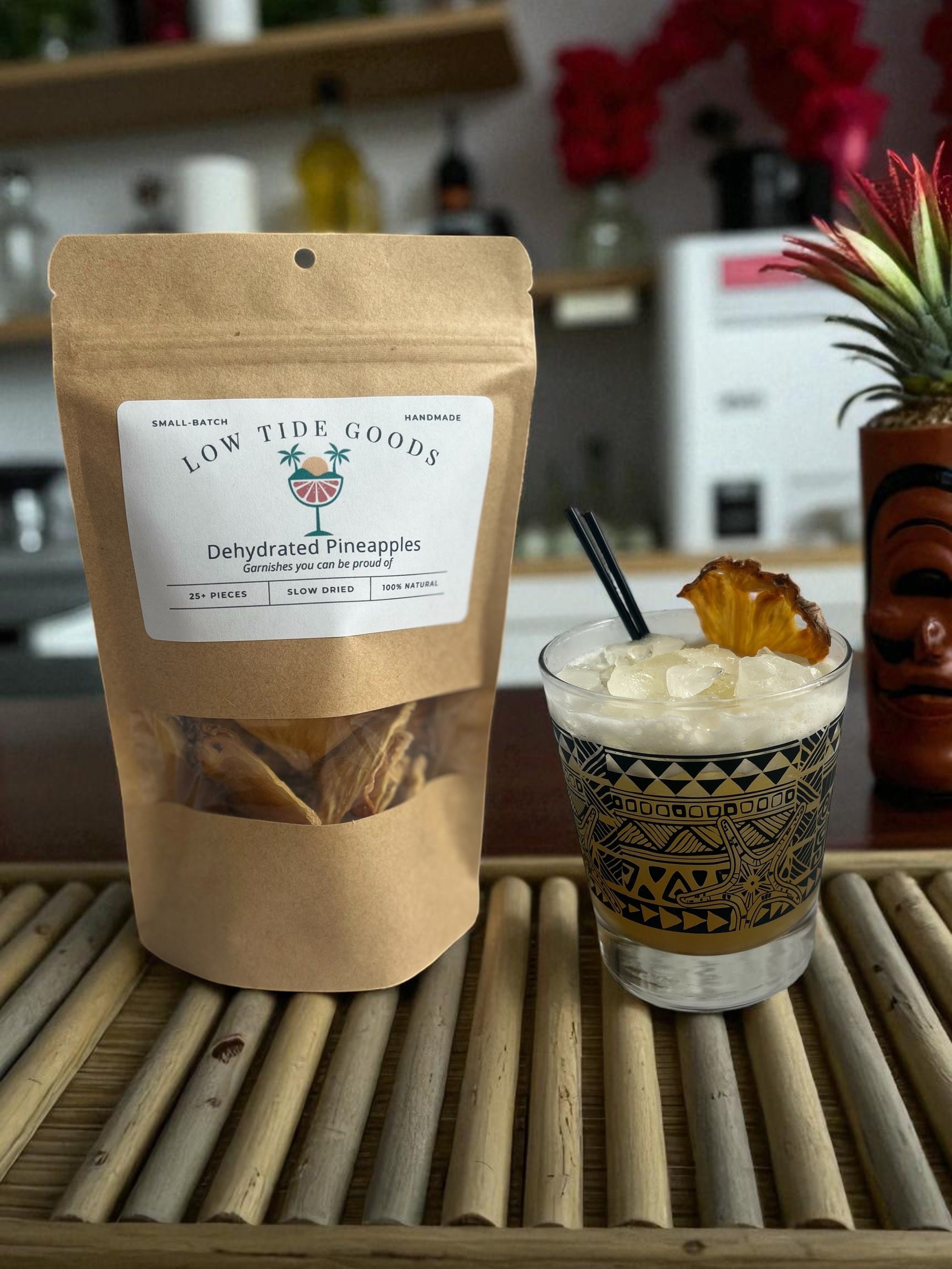 Dehydrated Pineapple Garnishes