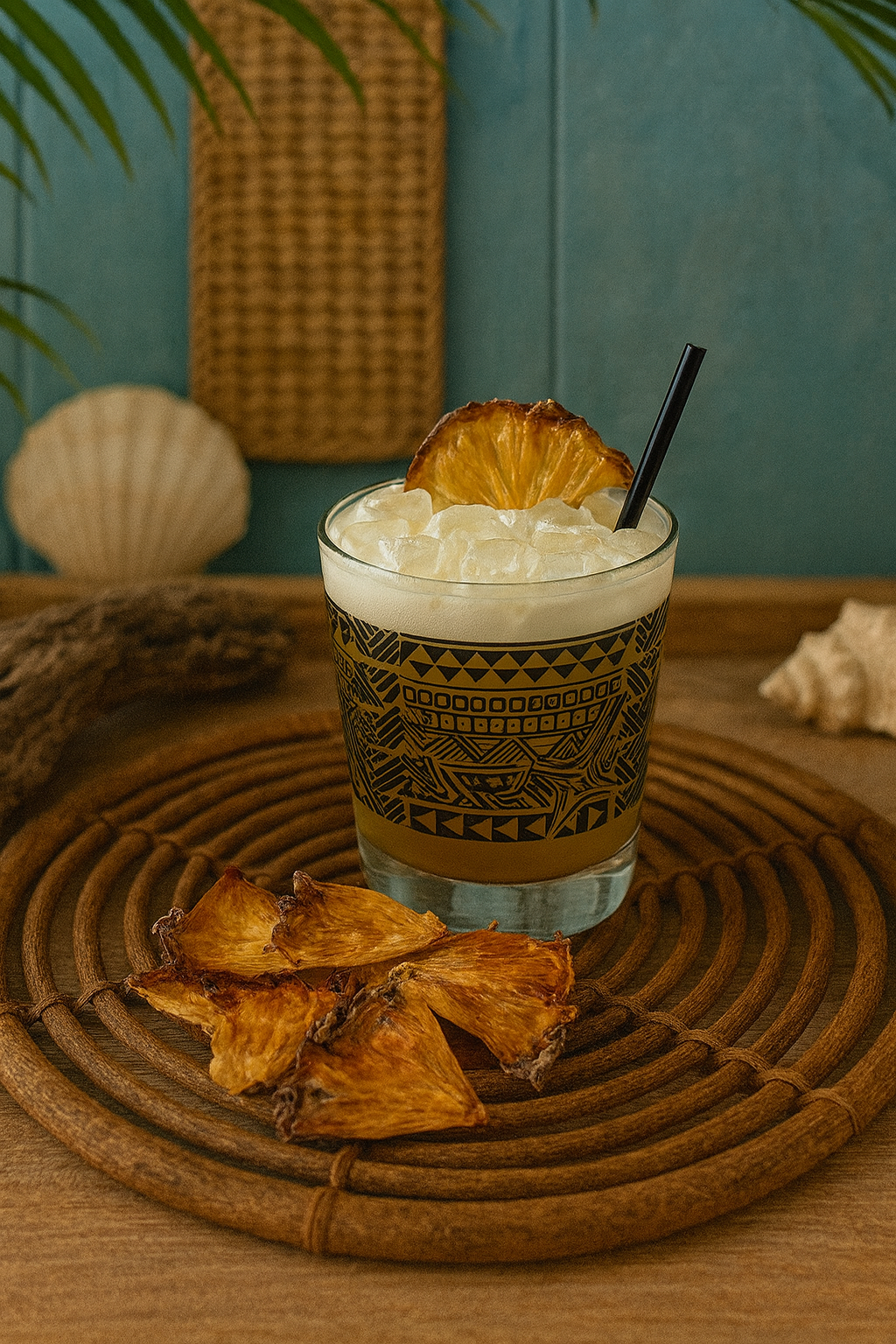 Dehydrated Pineapple Garnishes